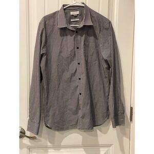 Calvin Klein The Extra Fine Cotton Shirt Slim Fit Large Excellent Condition
